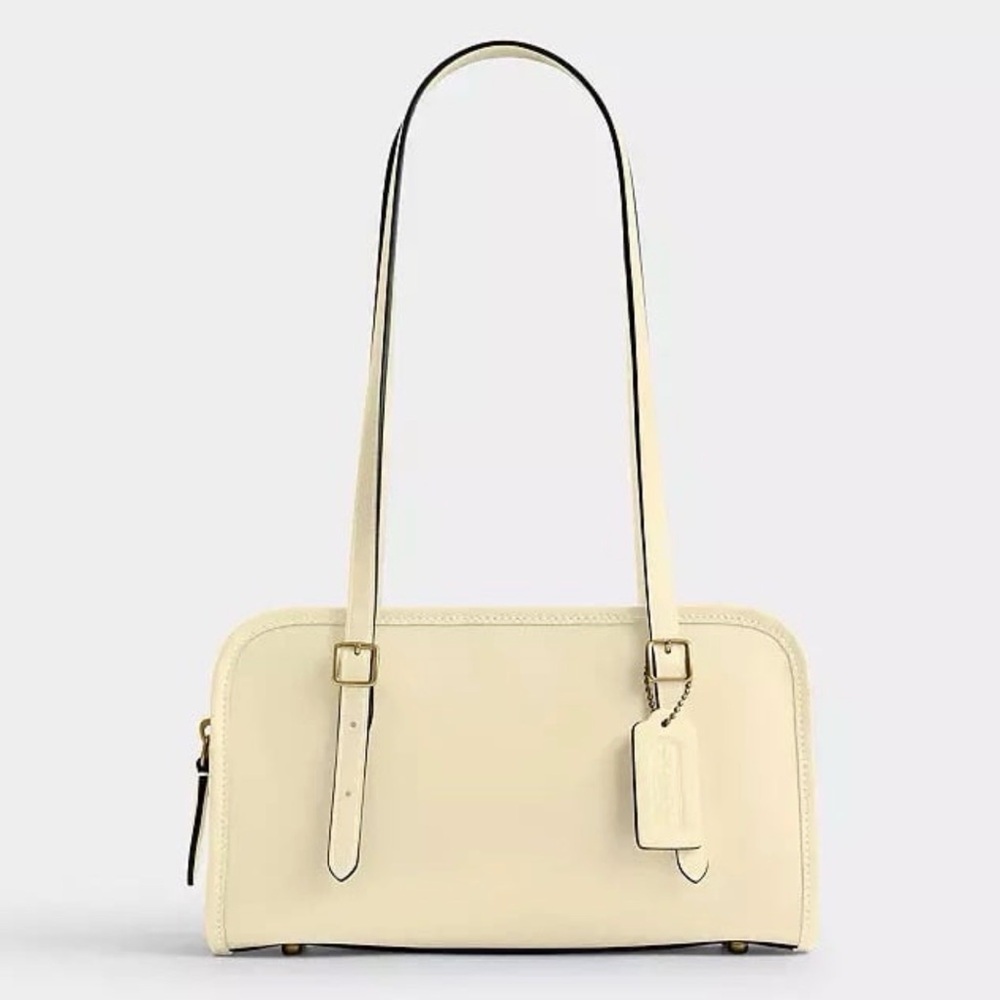 Coach Swing Zip Bag Full Size in Brass/Moonlight Glovetanned Leather NWT - Picture 9 of 16